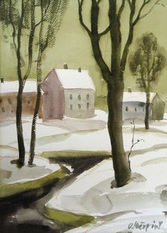 Winter in the city  Paper, watercolor, 31x22 cm
