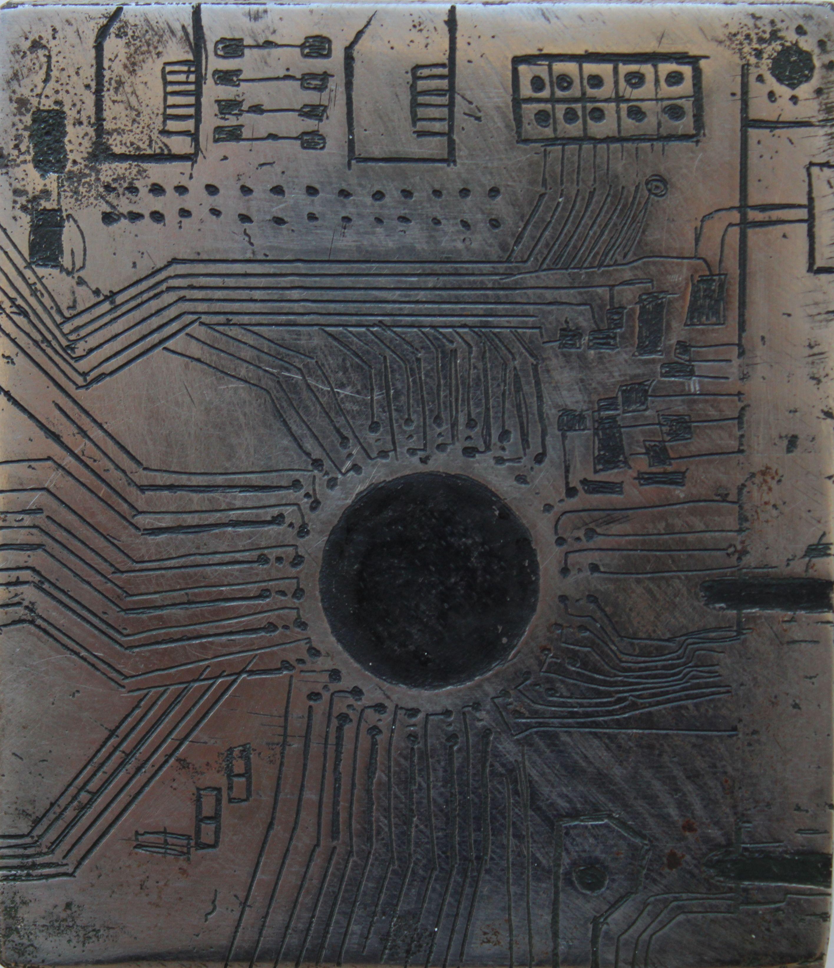 Casa  Medaglia, ferro opaco, inciso, 78x68x8 mm - Art di Unknown