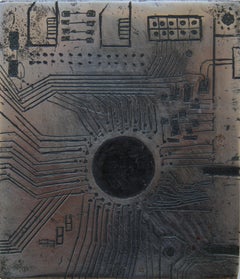 Accueil  Médaille, fer mat, gravée, 78x68x8 mm