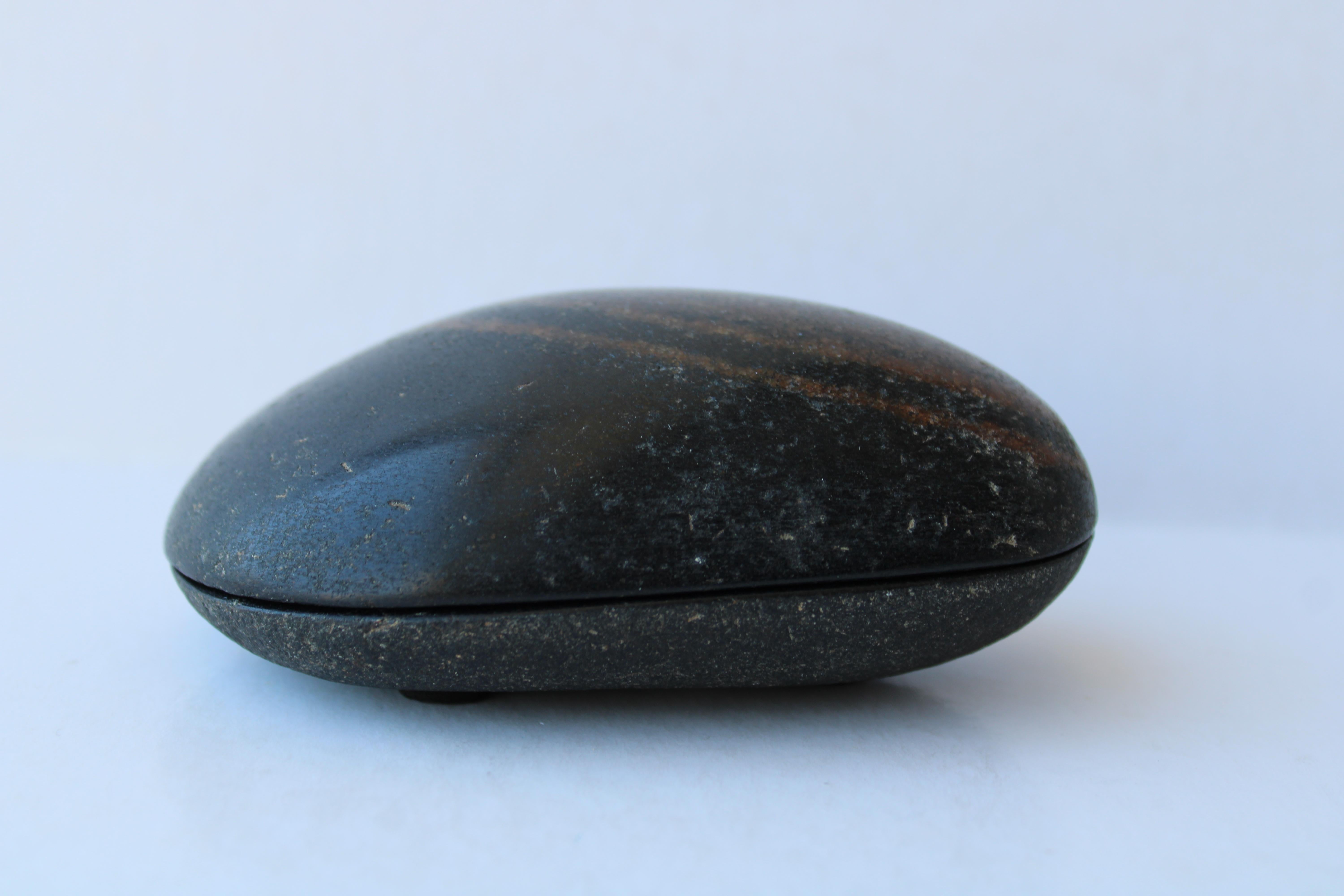 StoneGod  Medal, brushed, polished granite, 75x11x40 mm  - Sculpture by Zane Elerte