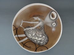 Porcelain plate - A cyclist with wings. 2016, d 36 cm