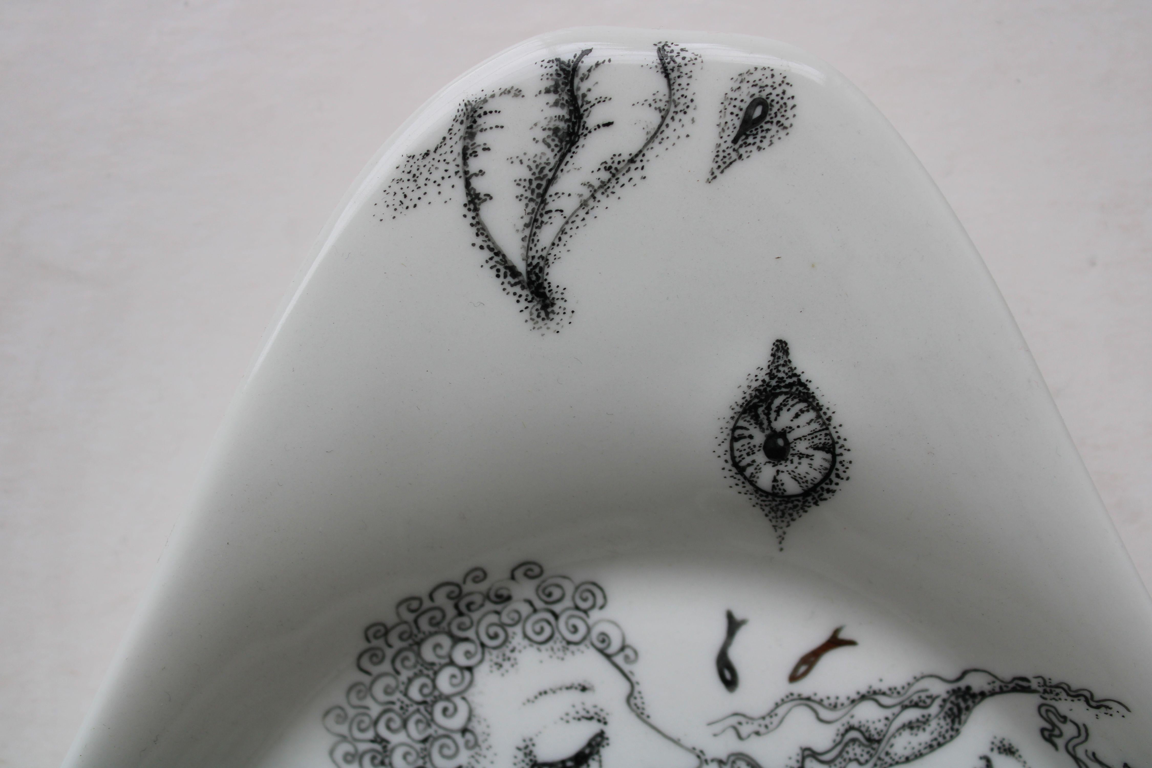  Water  2009, painted porcelain plate, 39х19х2.5 cm For Sale 2