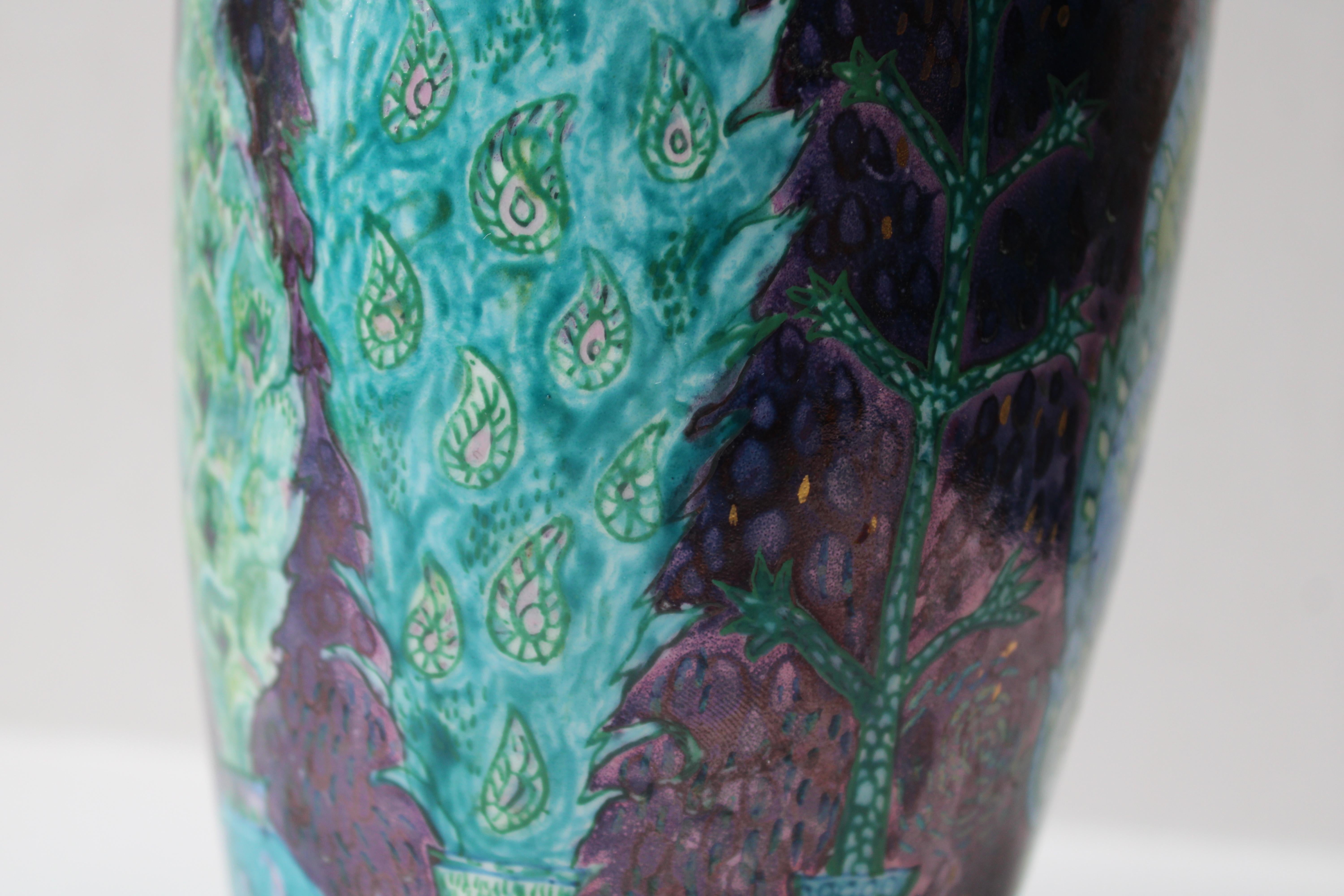 Night  2009. Painted porcelain vase, h. 20 cm, dia. 11 cm For Sale 1