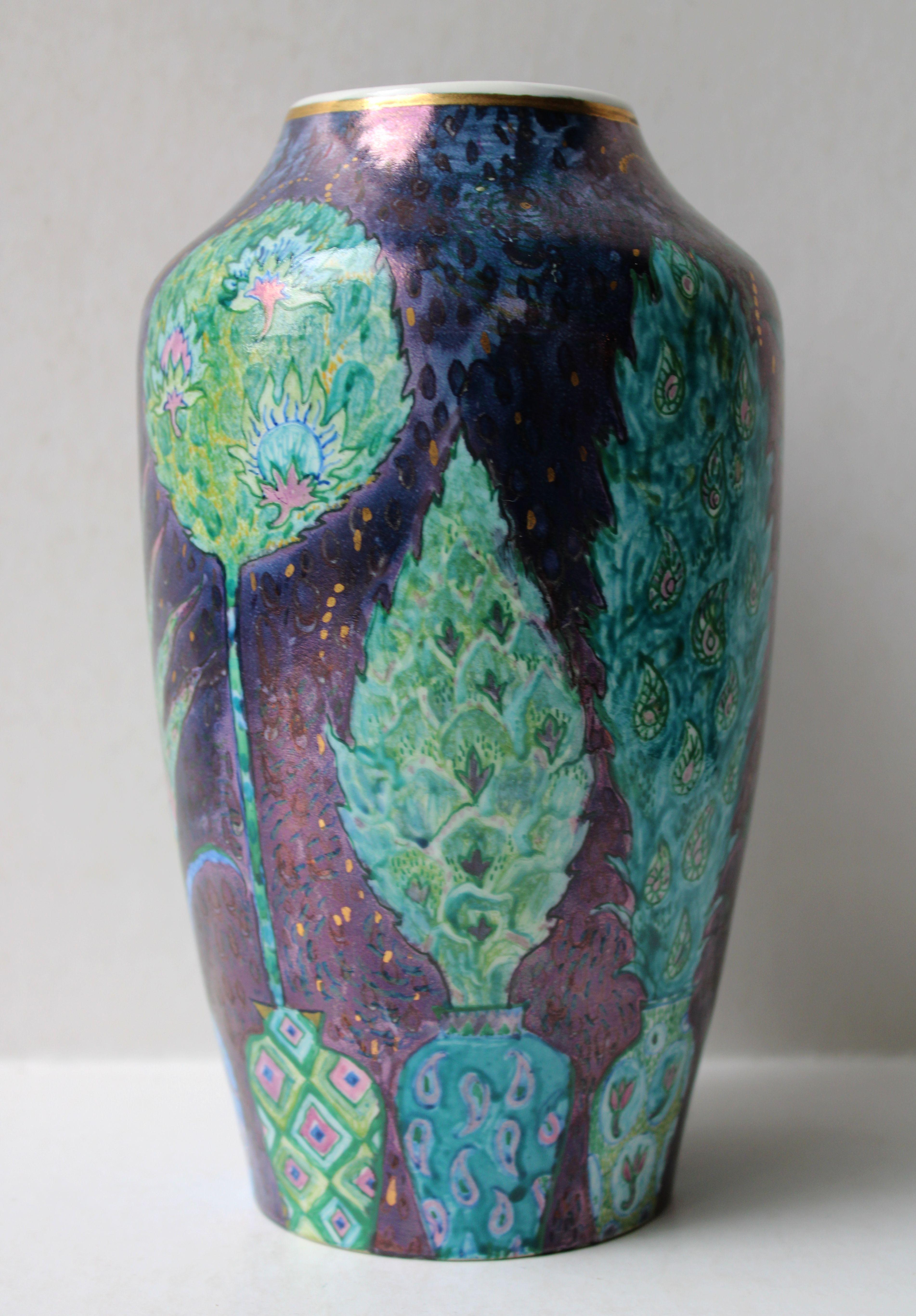 Night  2009. Painted porcelain vase, h. 20 cm, dia. 11 cm For Sale 4