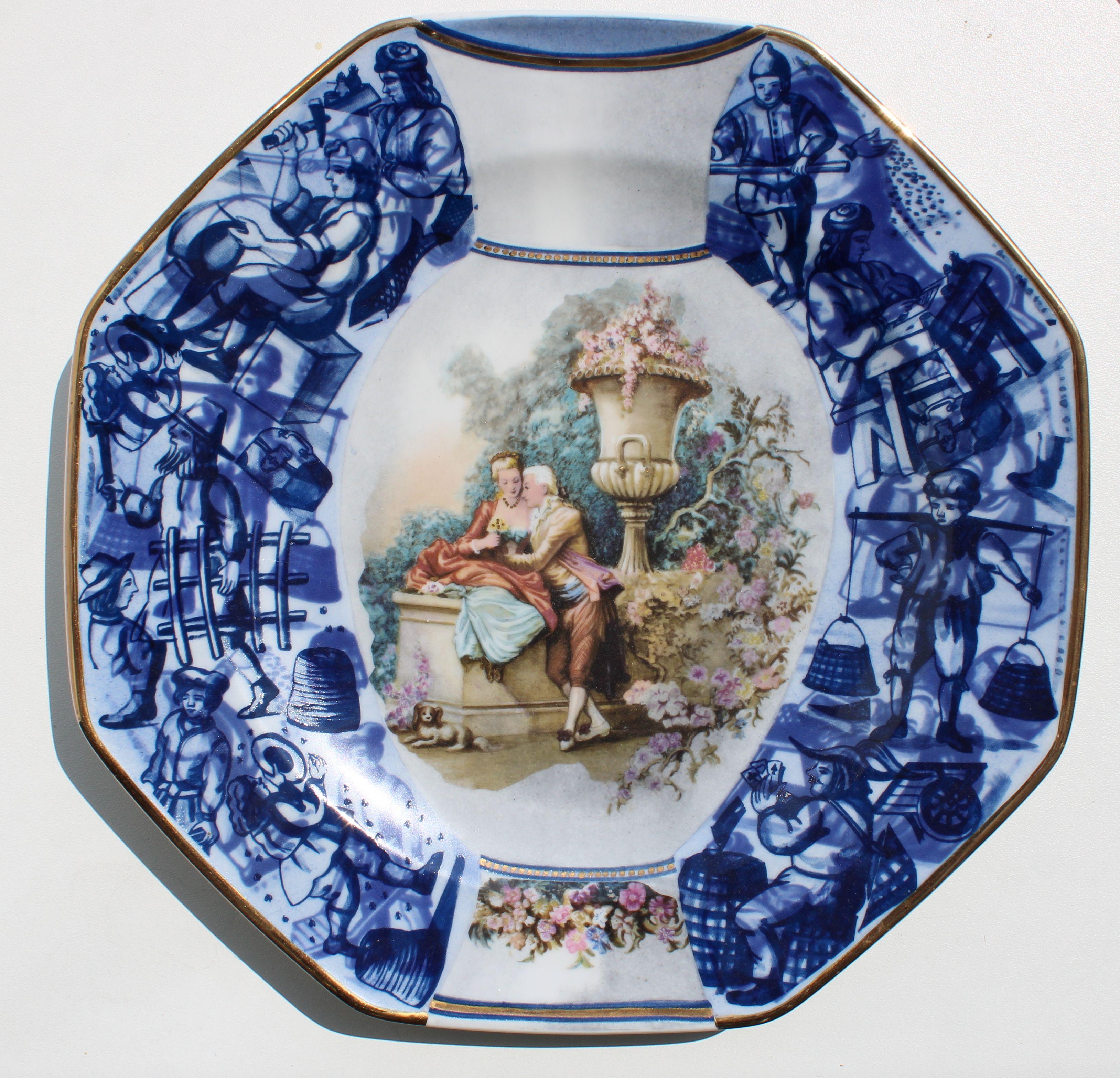 Plates with the motive of Holland  Porcelain, diam. 31 cm (3 pieces set) For Sale 4