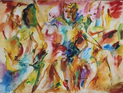 Tänze. Papier, Aquarell, 59x83,5 cm