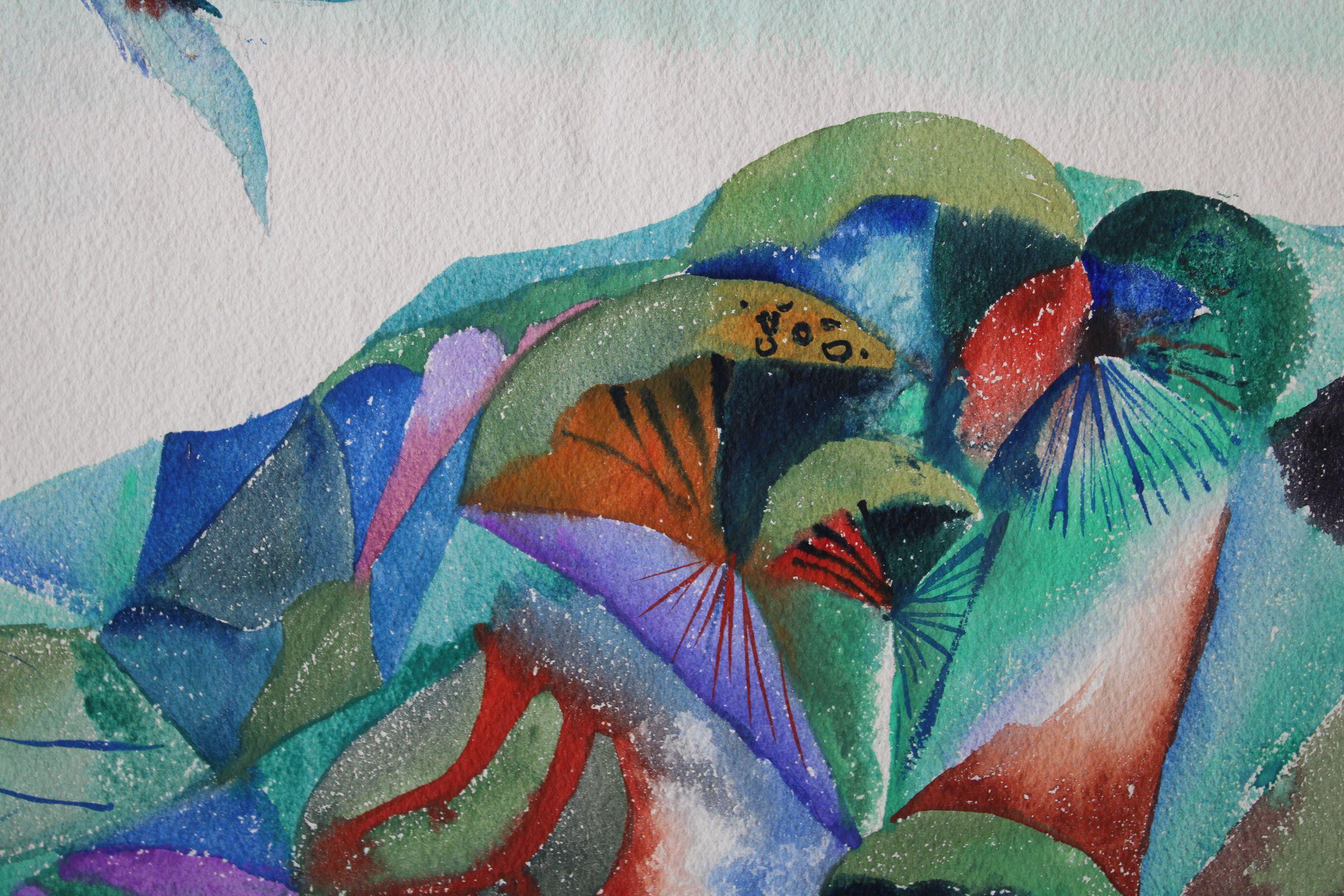 Butterfly. 1968. Paper, watercolor, 76x55.5 cm For Sale 1