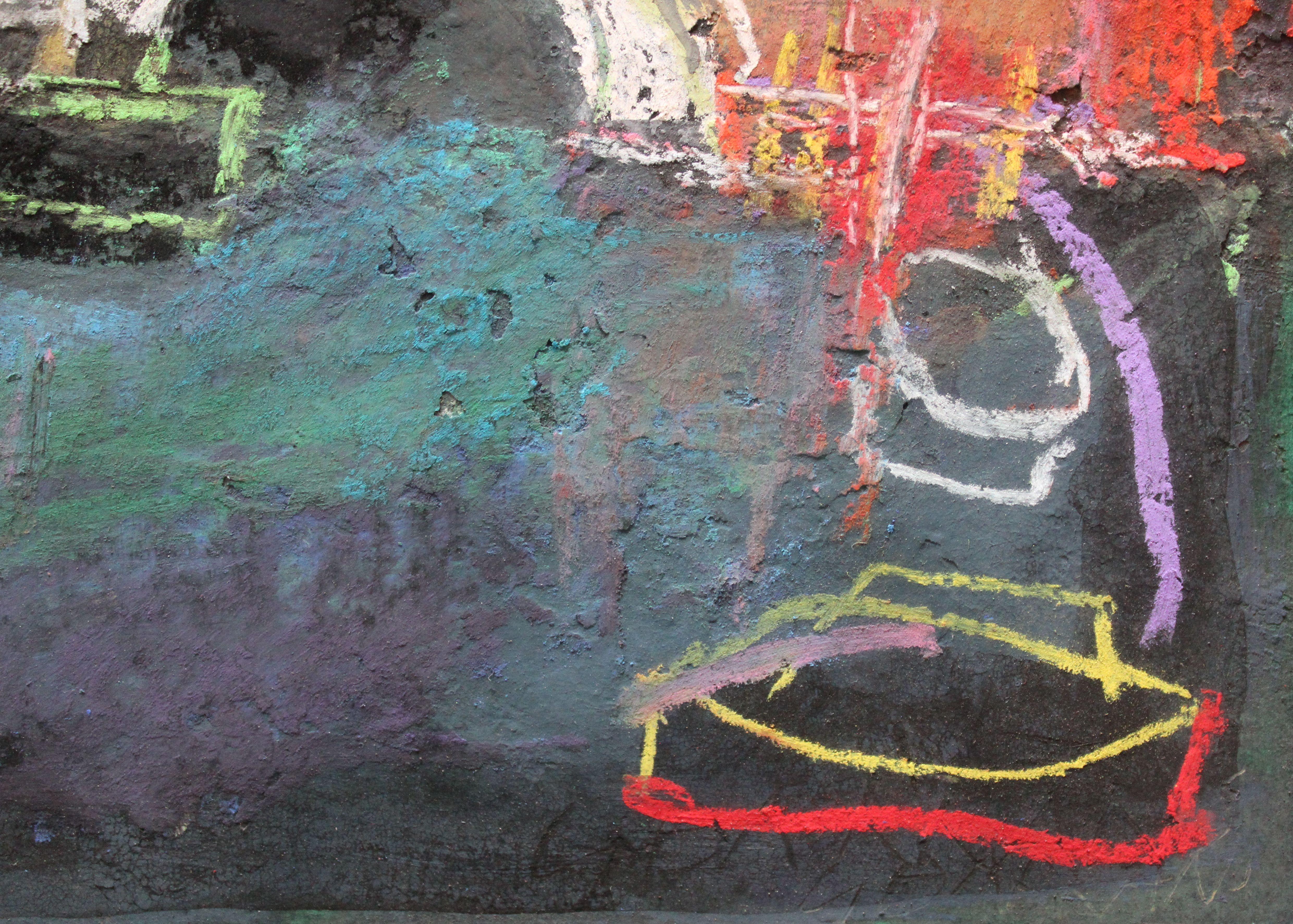 Notas de viaje

2007. Papel, pastel, 19x27 cm

El punto central de la obra es un colorido paisaje urbano, que refleja las impresiones y experiencias del artista sobre un lugar concreto durante sus viajes. La intención del artista es captar la