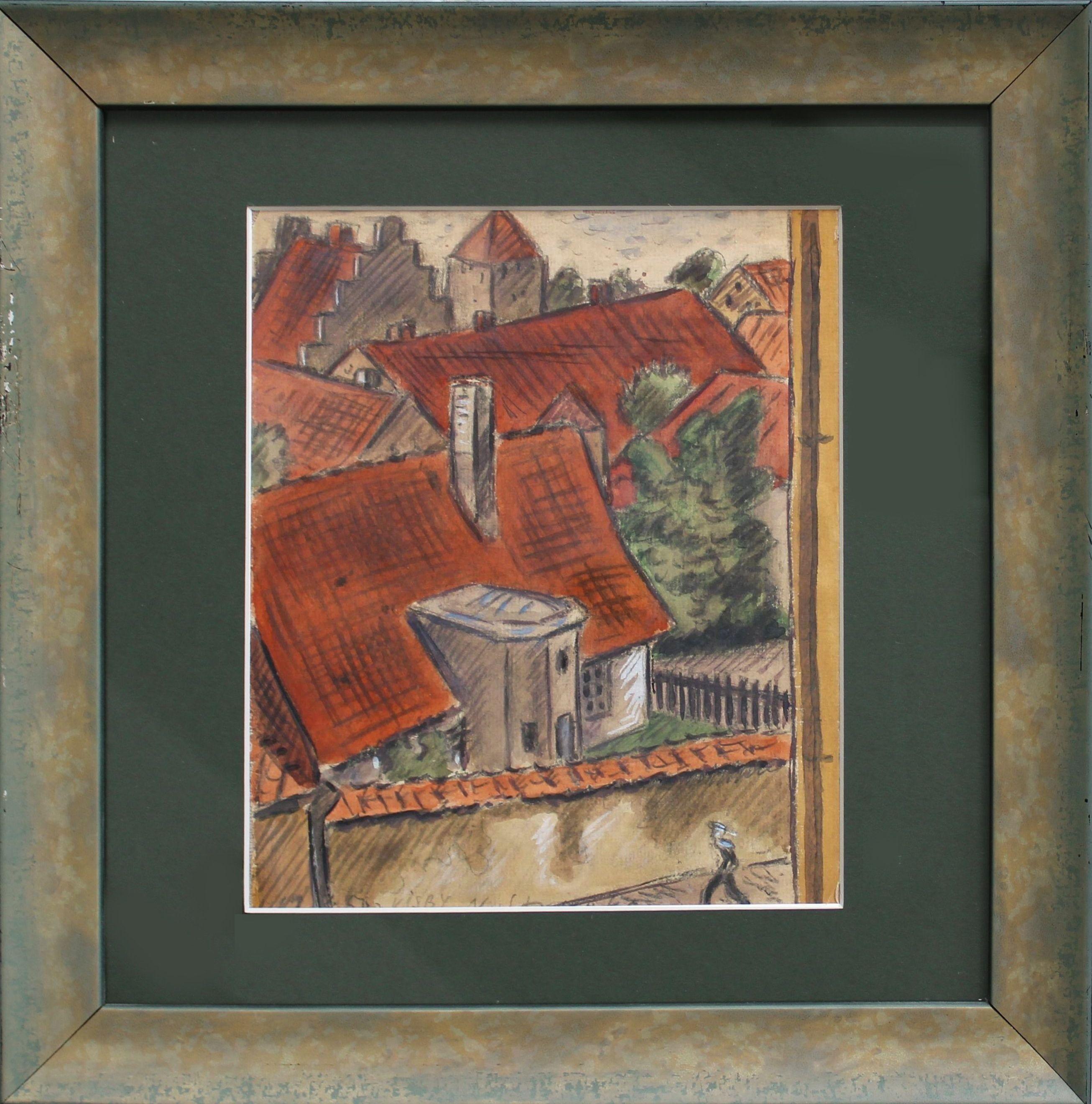 Visby. 1958, Papier, Aquarell, 21x18 cm – Art von Niklavs Strunke