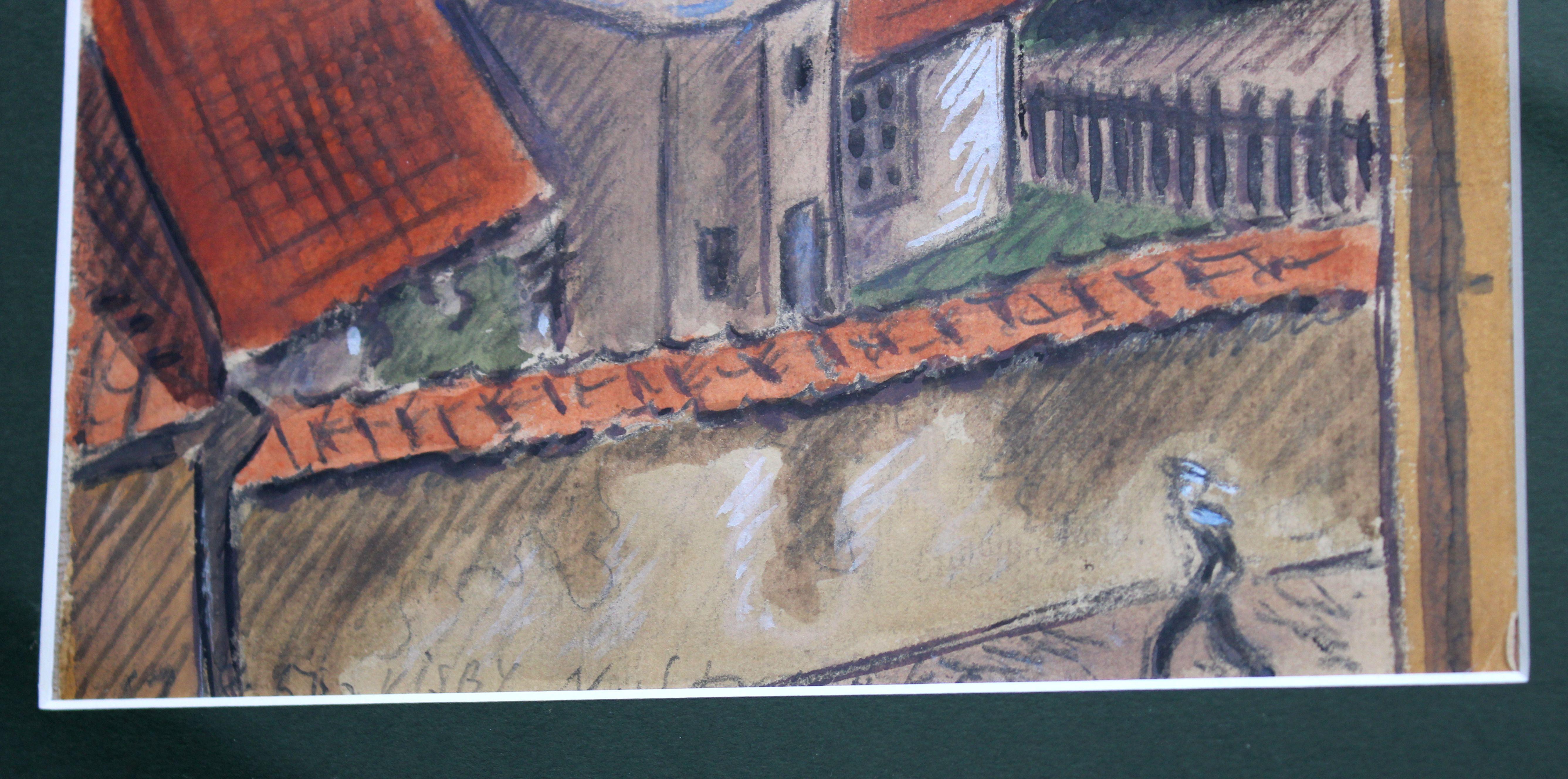 Visby. 1958, Papier, Aquarell, 21x18 cm (Impressionismus), Art, von Niklavs Strunke