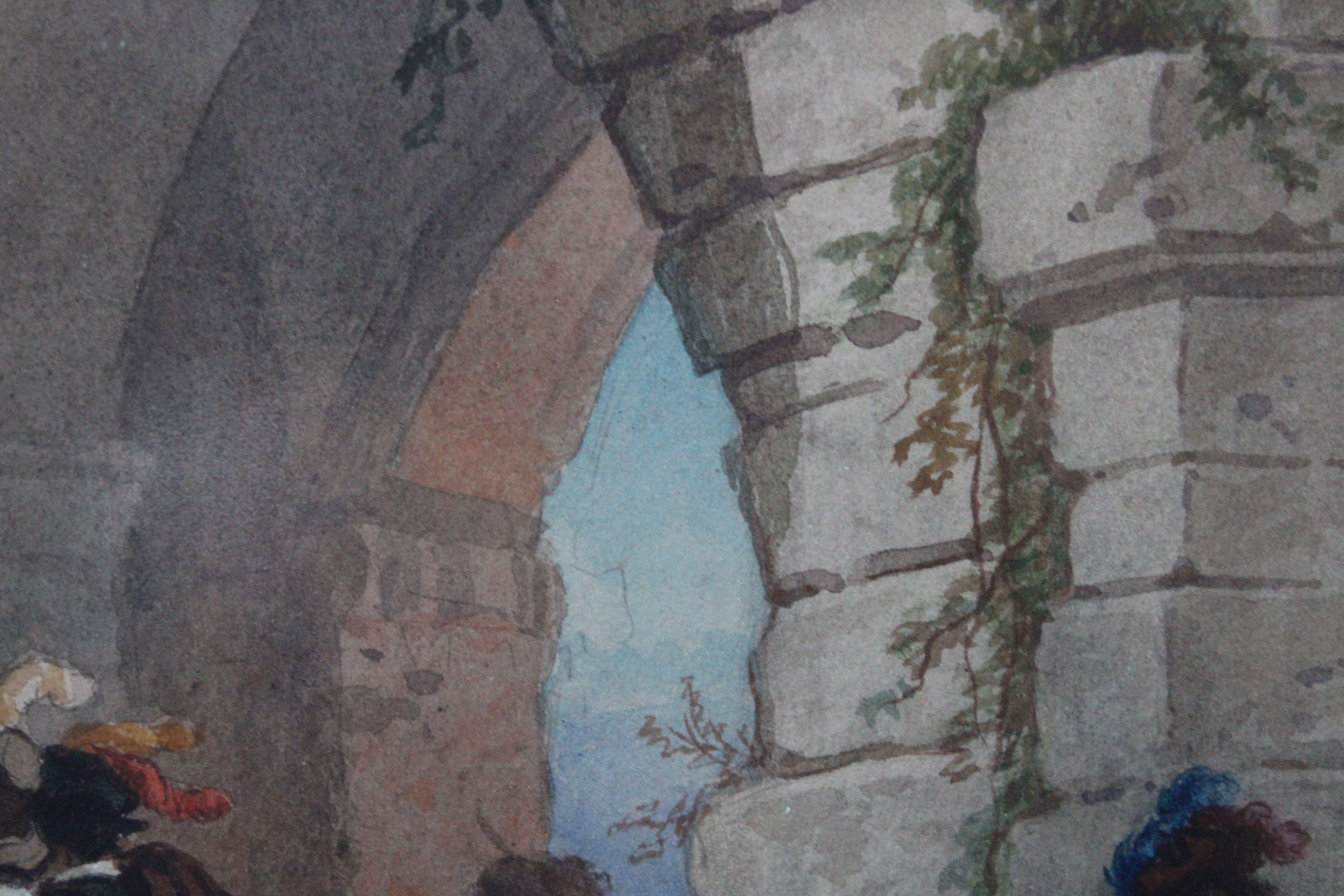 In the yard. 1869, Aquarell auf Papier, 30, 5 x 47, 5 cm im Angebot 5
