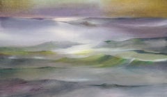 Waves. Watercolor, paper, 55 x 93 cm