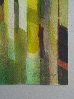 Città. Carta, acquerello, 42x20 cm