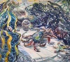 Crab. 1971, Aquarell auf Papier, 63 x 69, 3 cm
