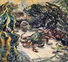 Crab. 1971, Aquarell auf Papier, 63 x 69, 3 cm