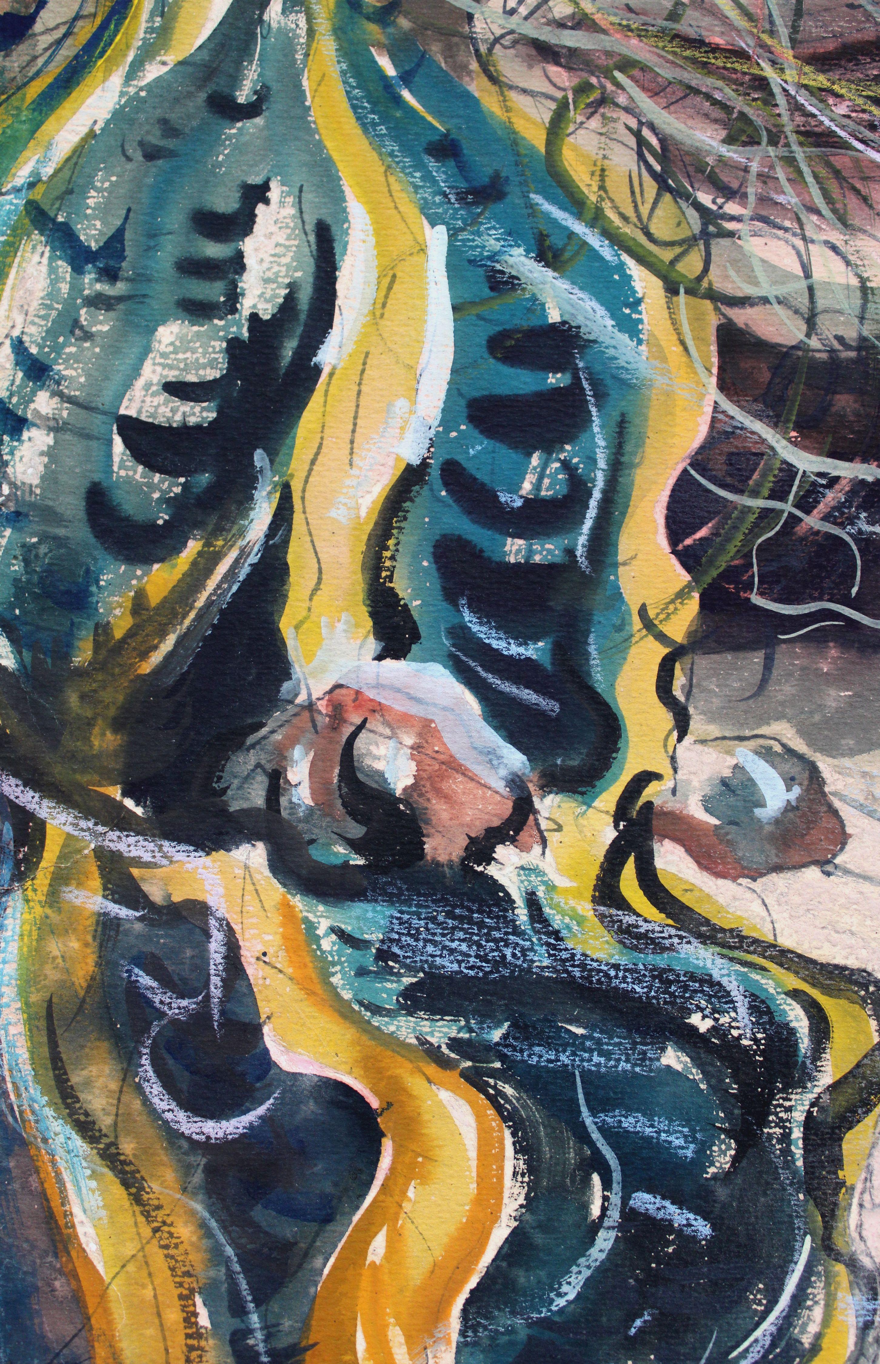 Crab. 1971, watercolor on paper, 63 x 69, 3 cm For Sale 5
