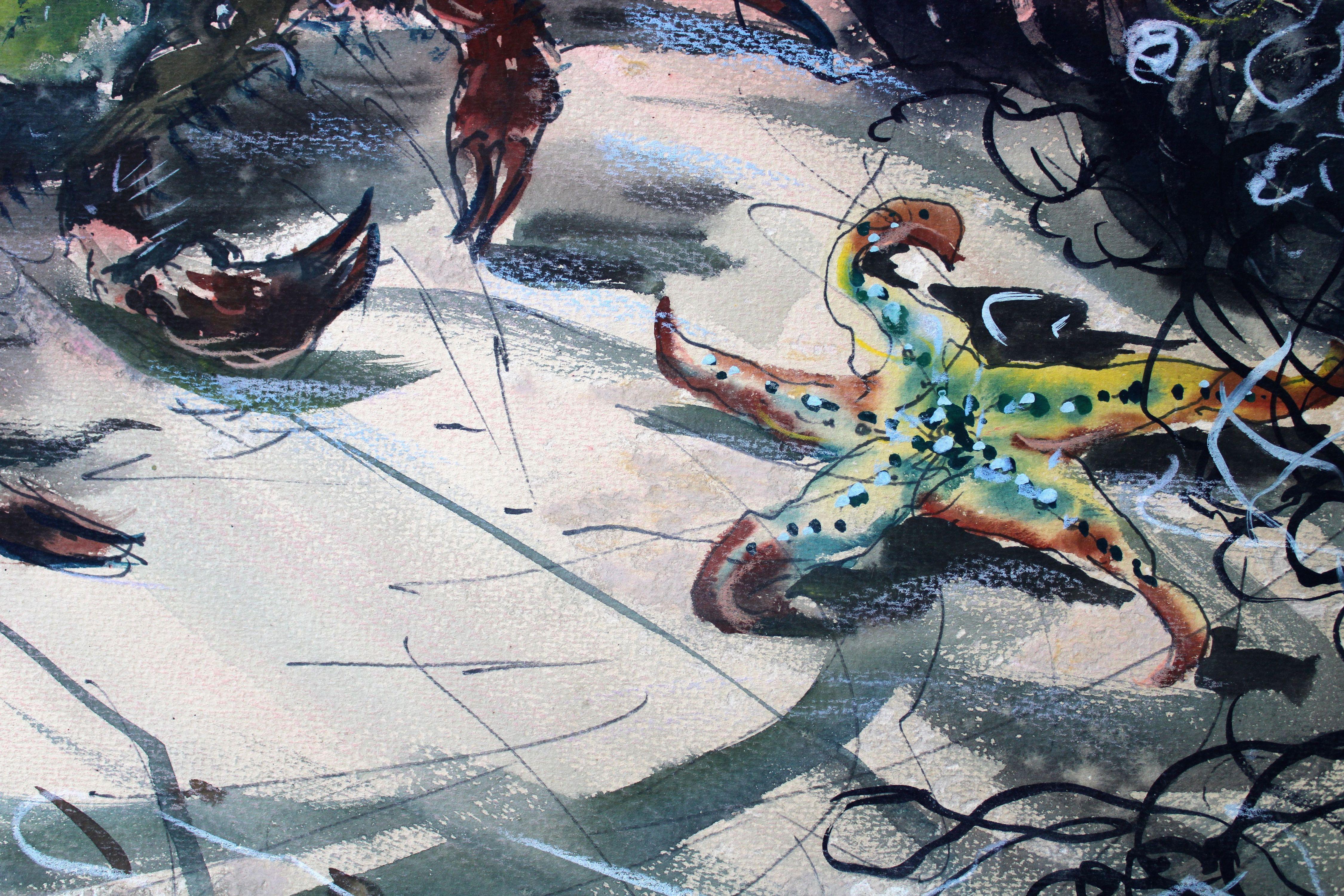 Crab. 1971, watercolor on paper, 63 x 69, 3 cm For Sale 8