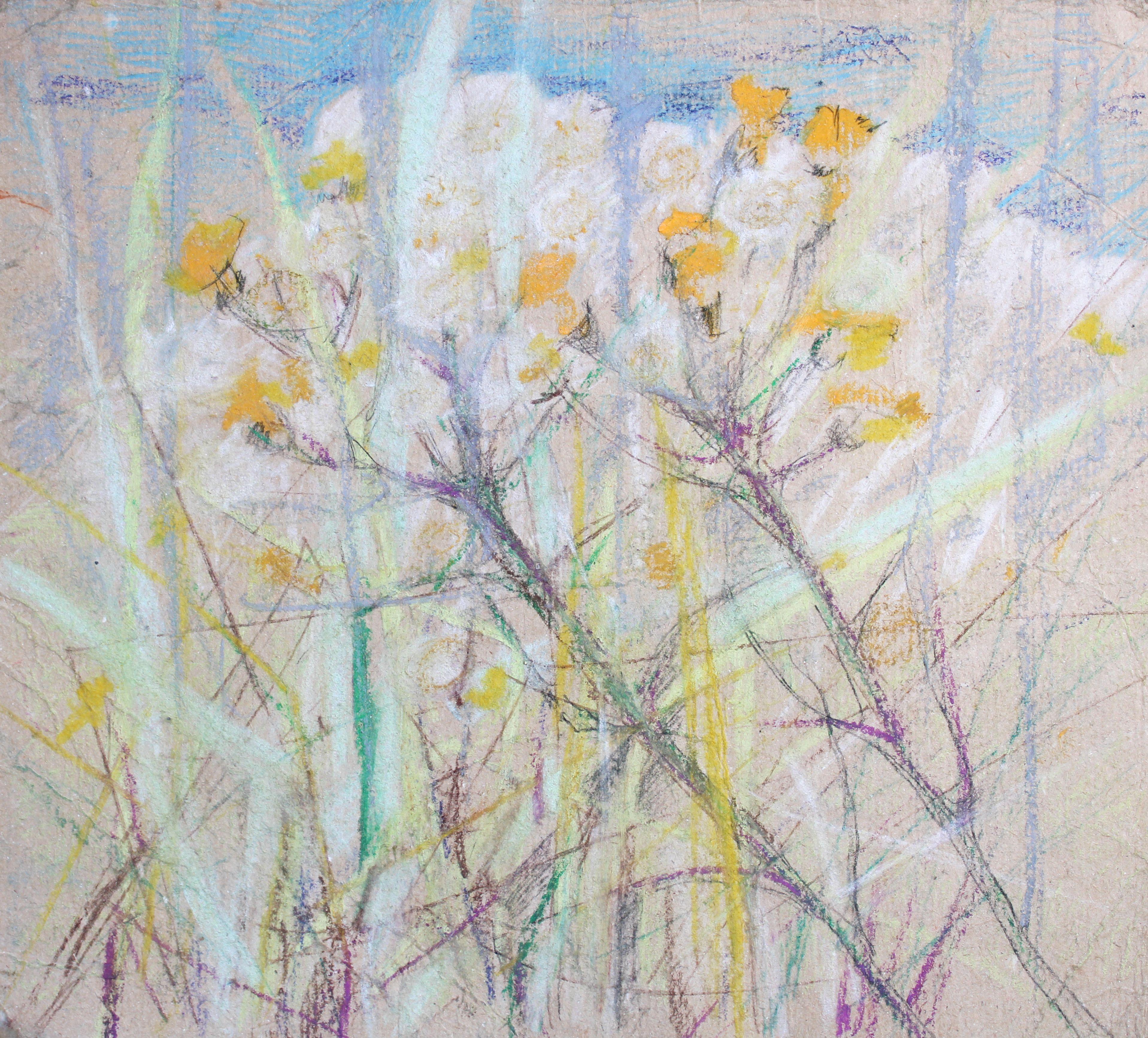 Sensación de primavera. Papel, pastel 21x23 cm
