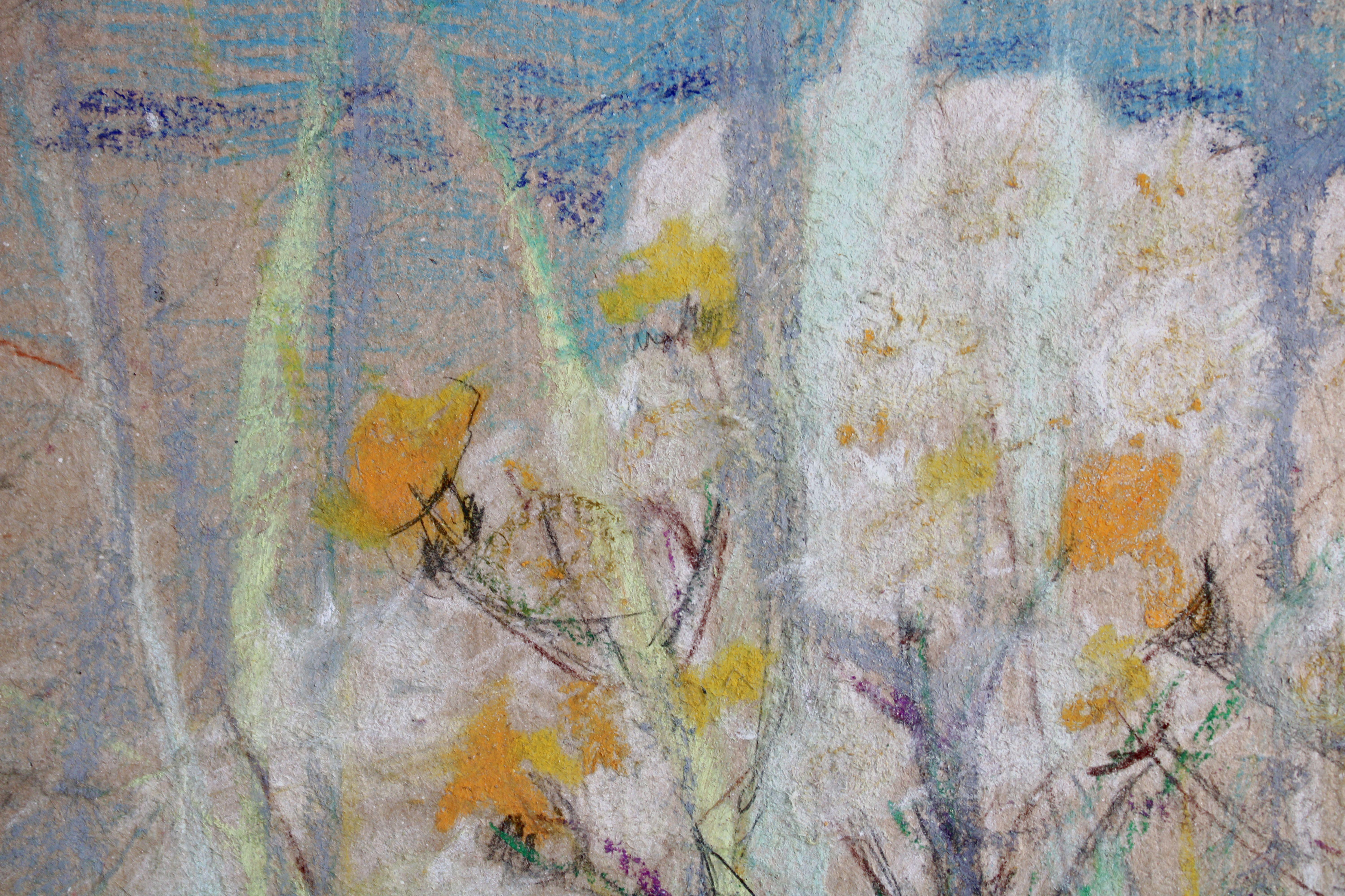 Gefühl des Frühlings. Papier, Pastell 21x23 cm (Realismus), Art, von Victor Karnauh 