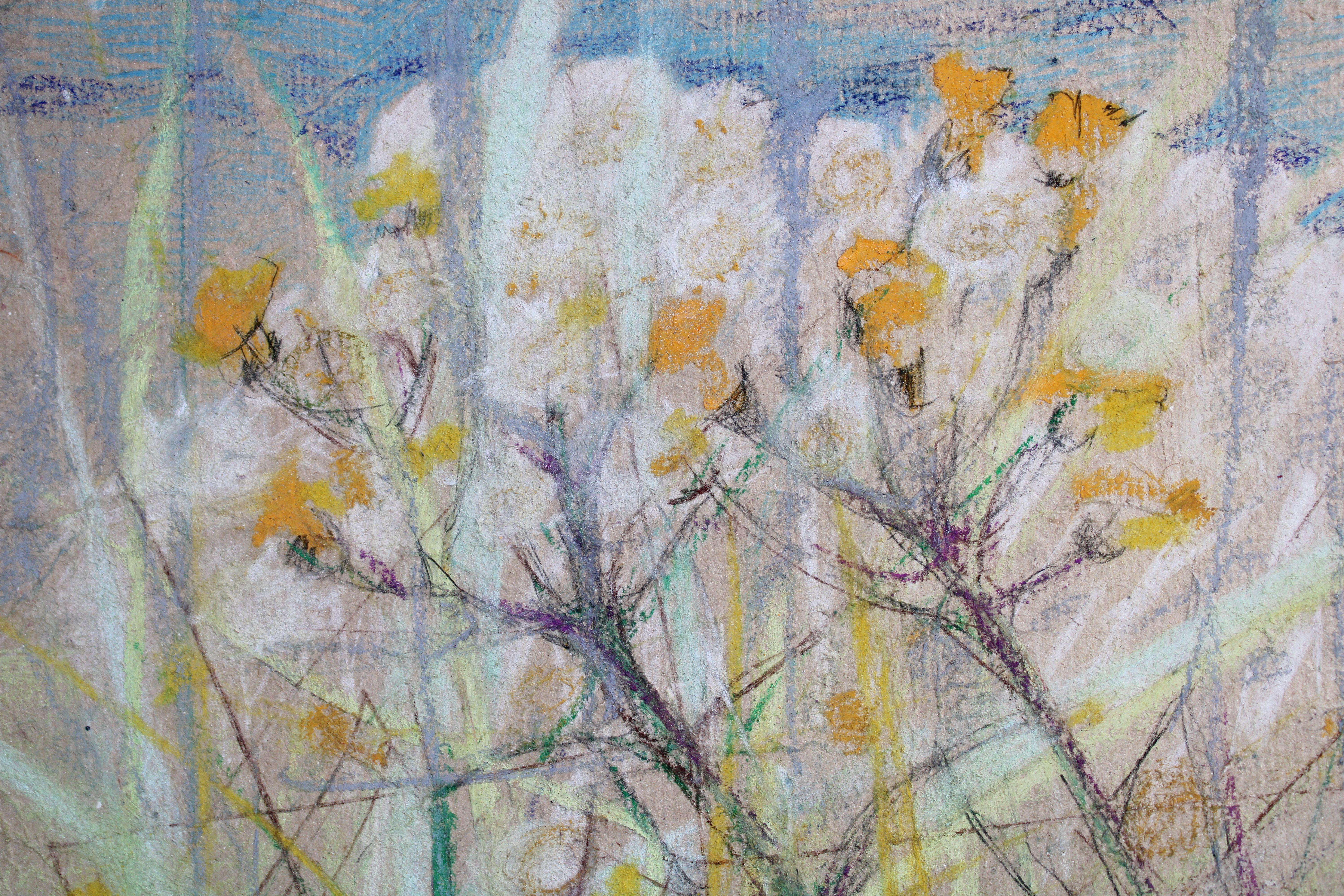 Gefühl des Frühlings. Papier, Pastell 21x23 cm – Art von Victor Karnauh 