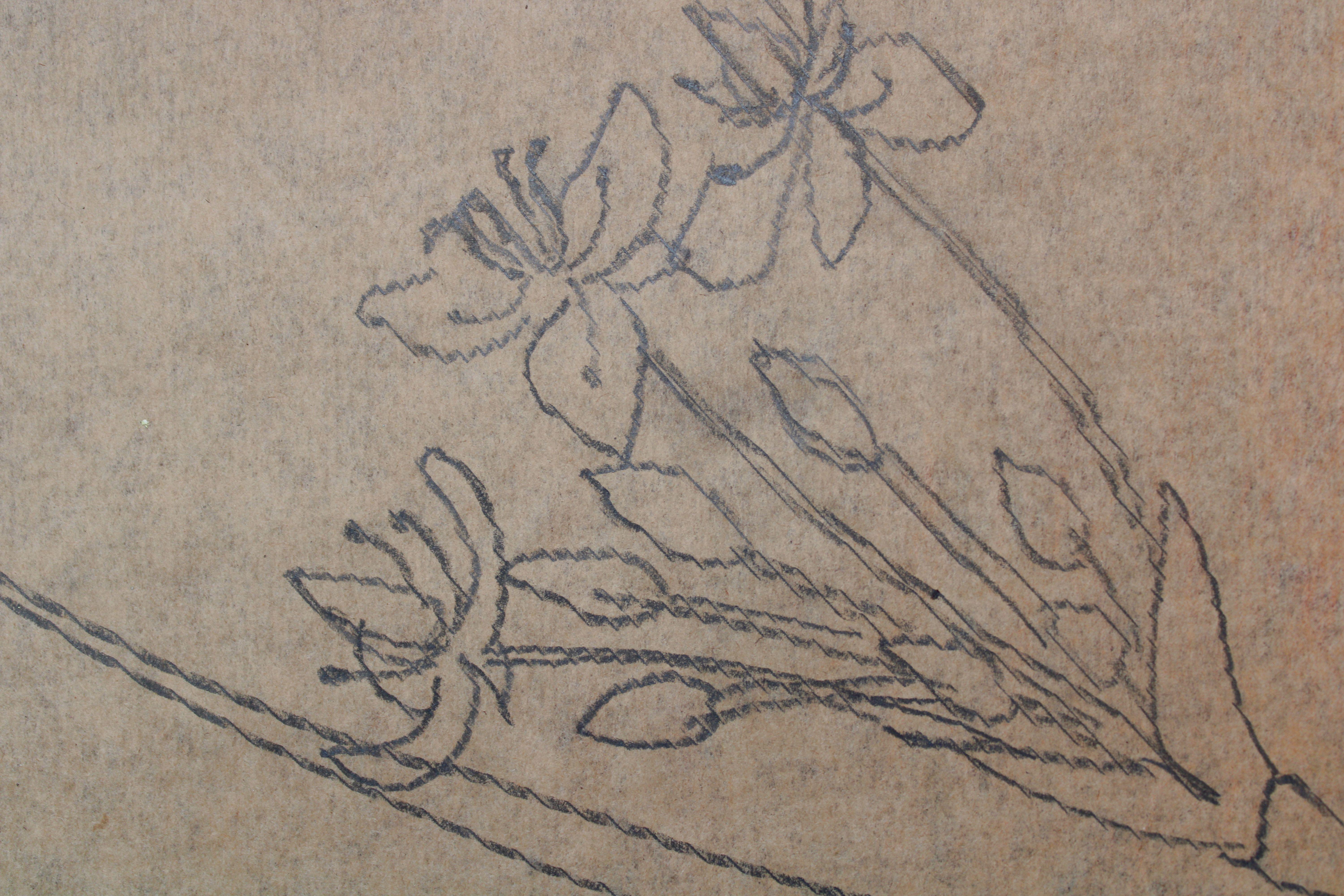 Studio sui fiori. Carta, pastello 30x20 cm - Art di Victor Karnauh 