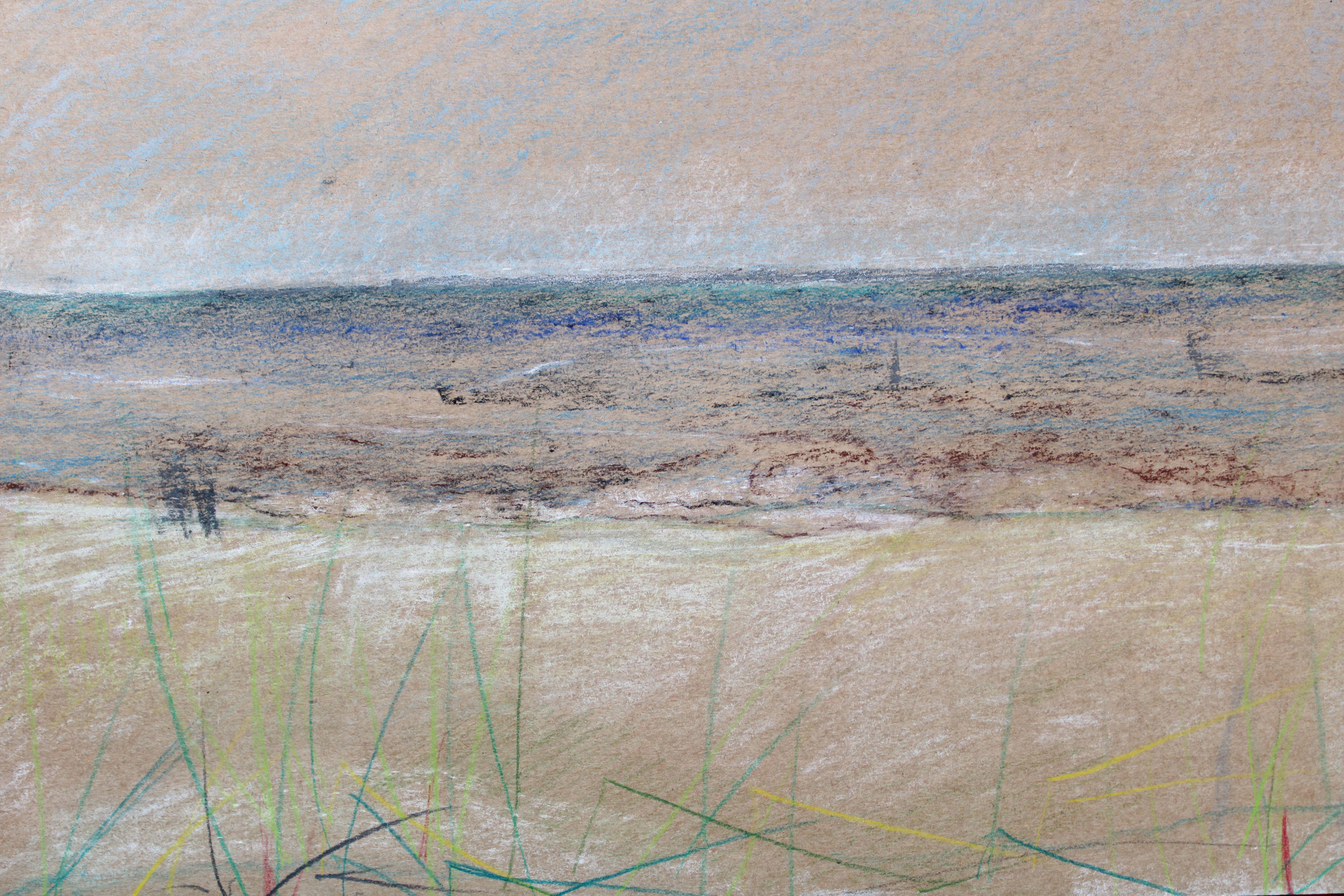 Mer. Papier pastel 21x29,5 cm - Art de Victor Karnauh 