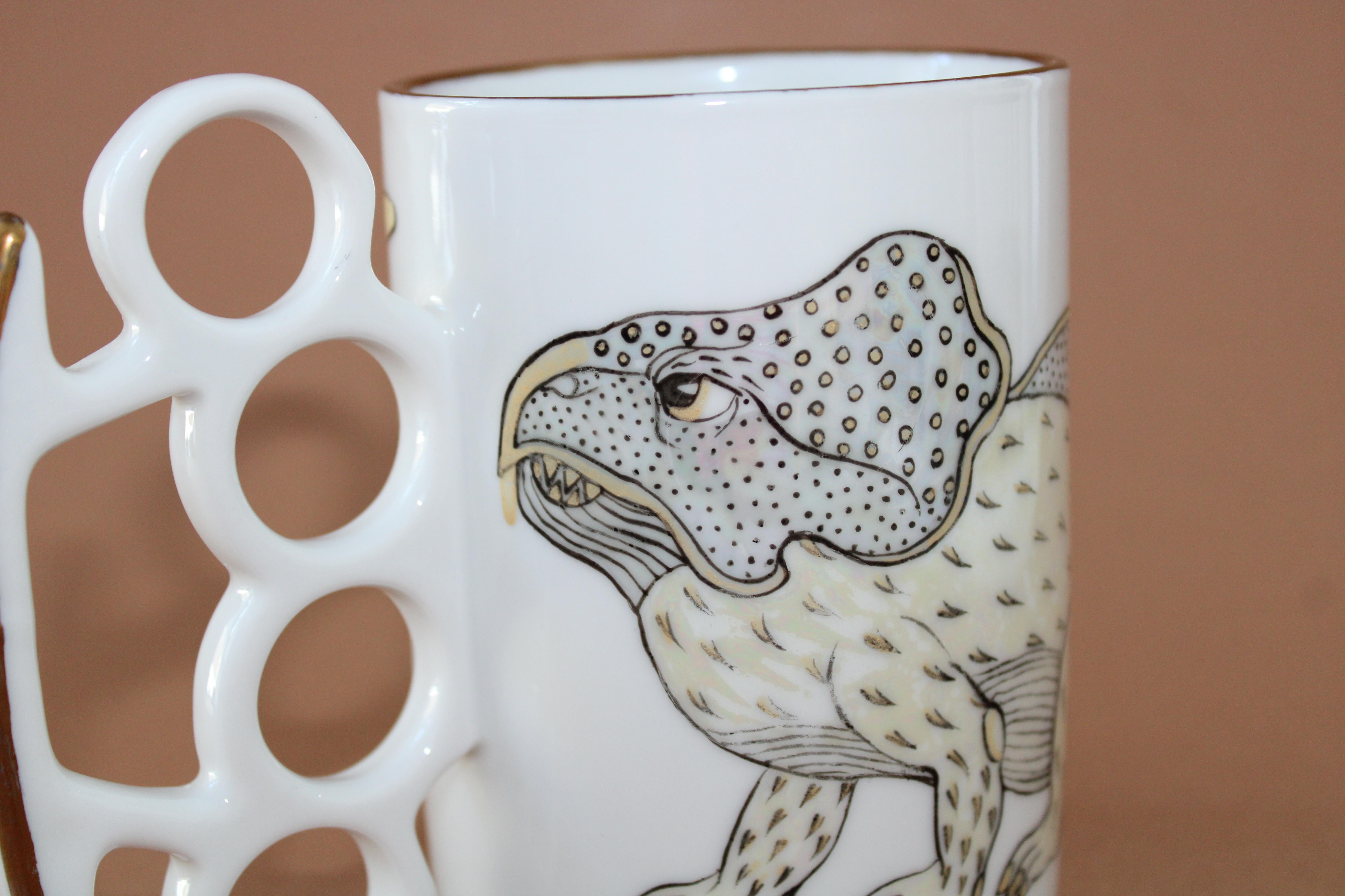 Mug with dinosaurs. porcelain h 11, 5 cm; d 8, 5 cm For Sale 5