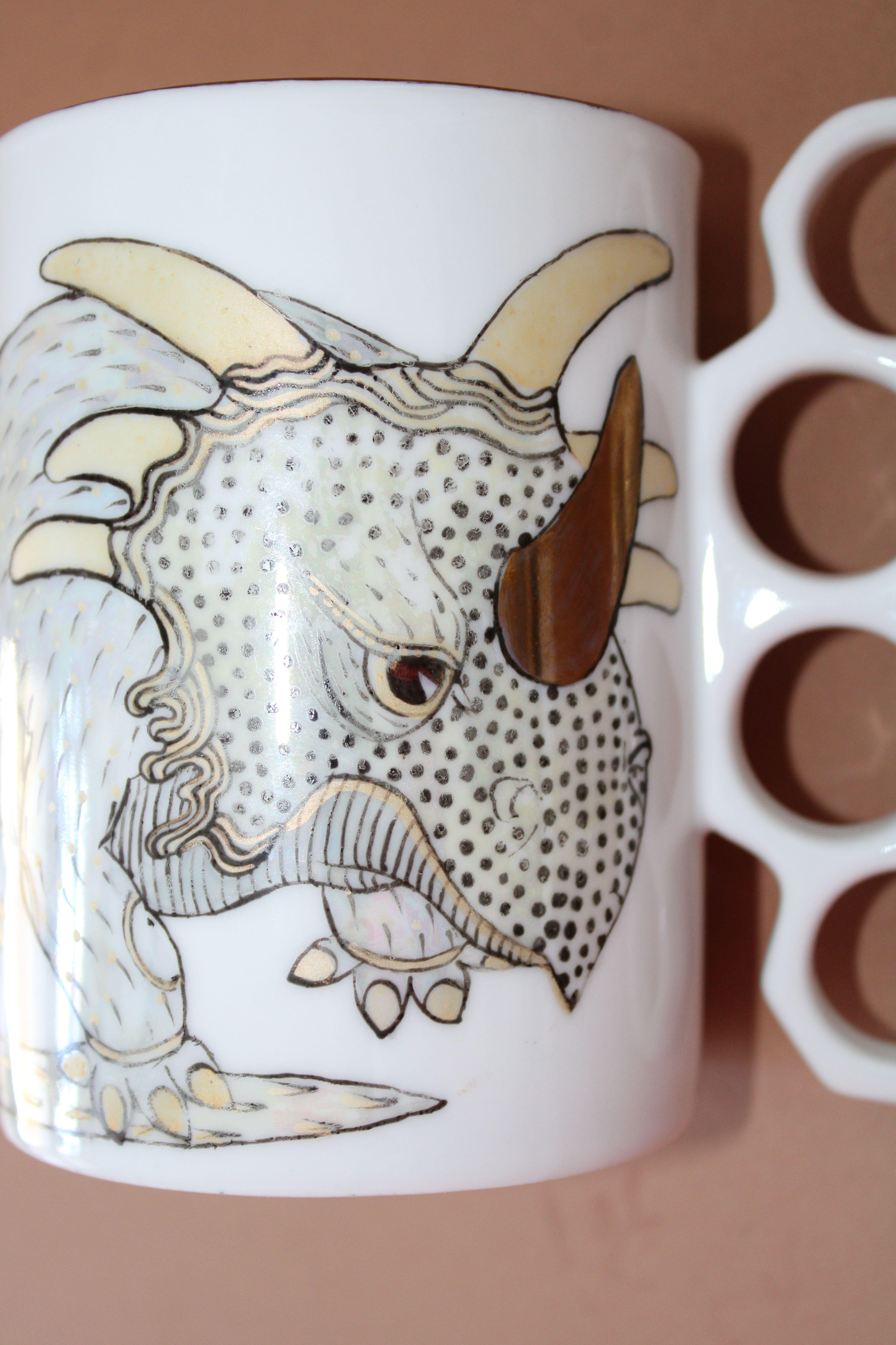 Mug with dinosaurs. porcelain h 11, 5 cm; d 8, 5 cm For Sale 6