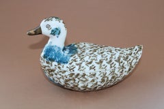 Porcelana Kuznetsov - Mantequera pato, porcelana h 13 cm; L 19 cm;  A 10 cm