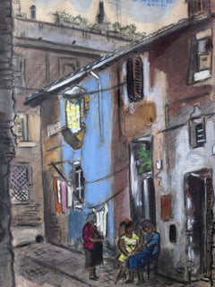 Rom. 1956, Papier, Mischtechnik, 44x34 cm, Rom