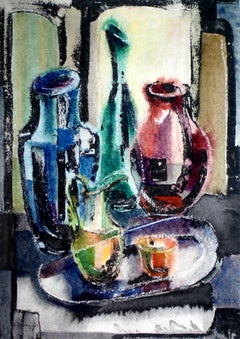 Tasse sur un plateau, 1970, papier, aquarelle, 76x55 cm