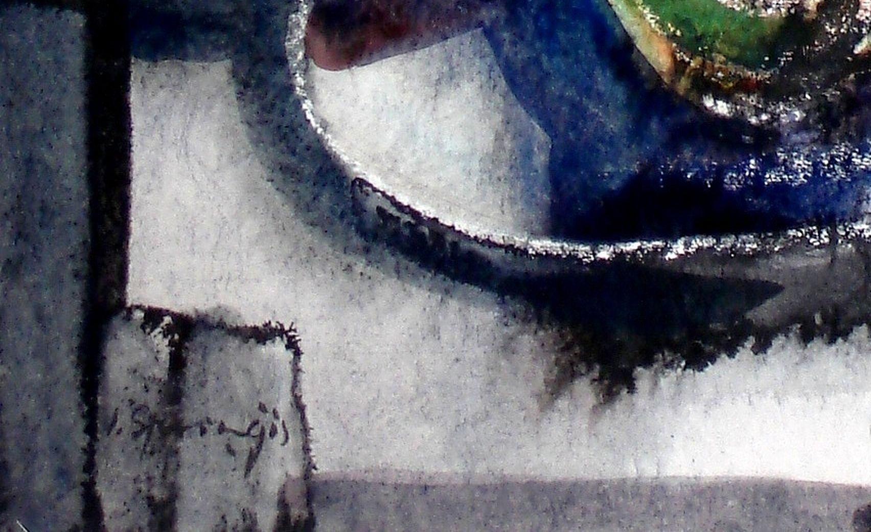 Tazza su un vassoio. Anni '70, carta, acquerello, 76x55 cm - Art di Jekabs Arturs Springis 