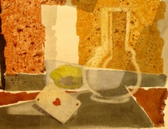 Naturaleza muerta con tarjeta. 1989, papel, acuarela, 75, 5 x 55 cm