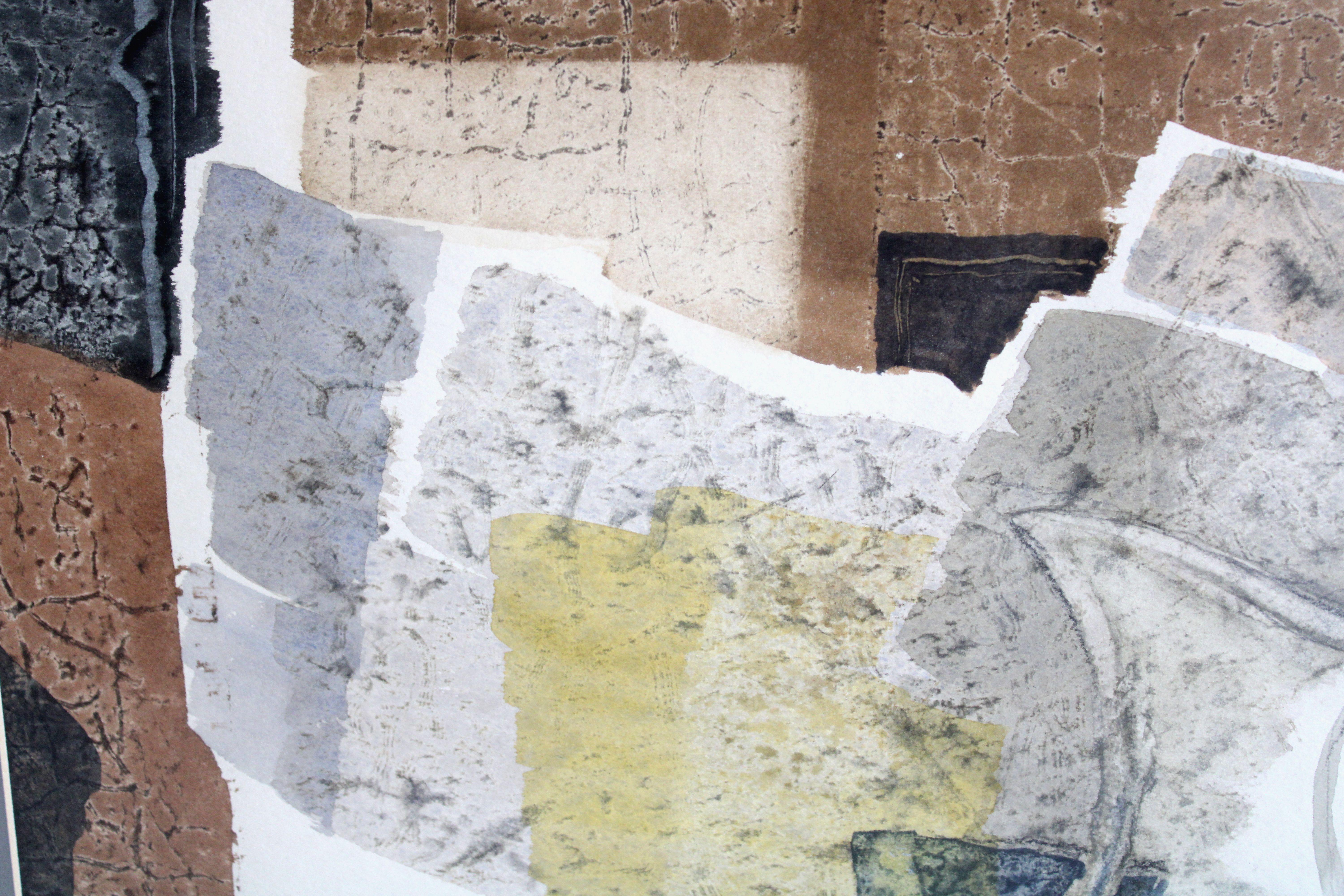 Dos limones y jarra Años 80, papel, acuarela, 75, 5 x 56 cm en venta 1