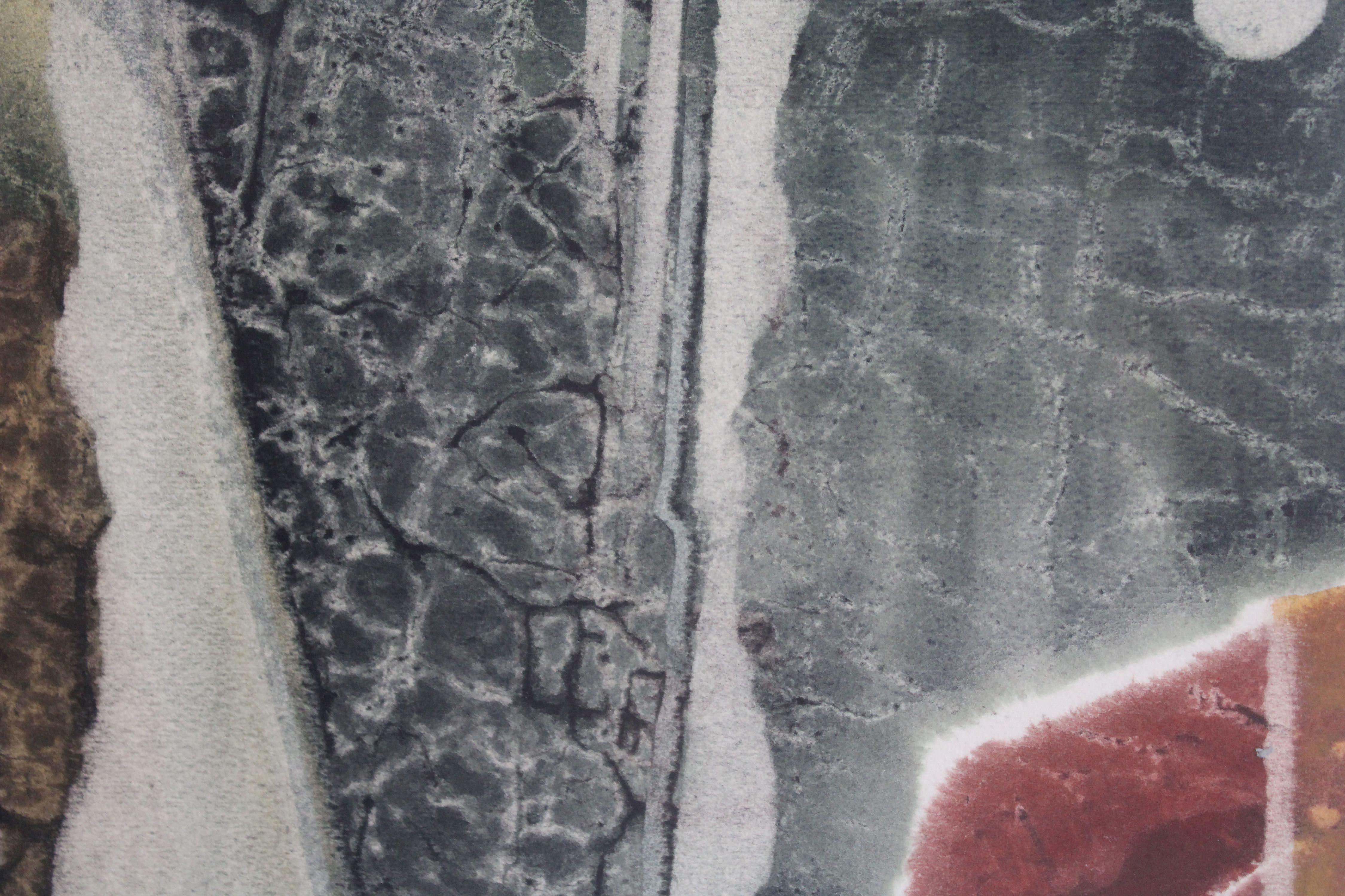 Abstract composition. 1994, paper, watercolor, 75 x 55 cm For Sale 4