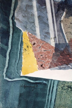 Fleurs bleues. Lampe (de face double) 1991, aquarelle sur papier, 73 x53 cm