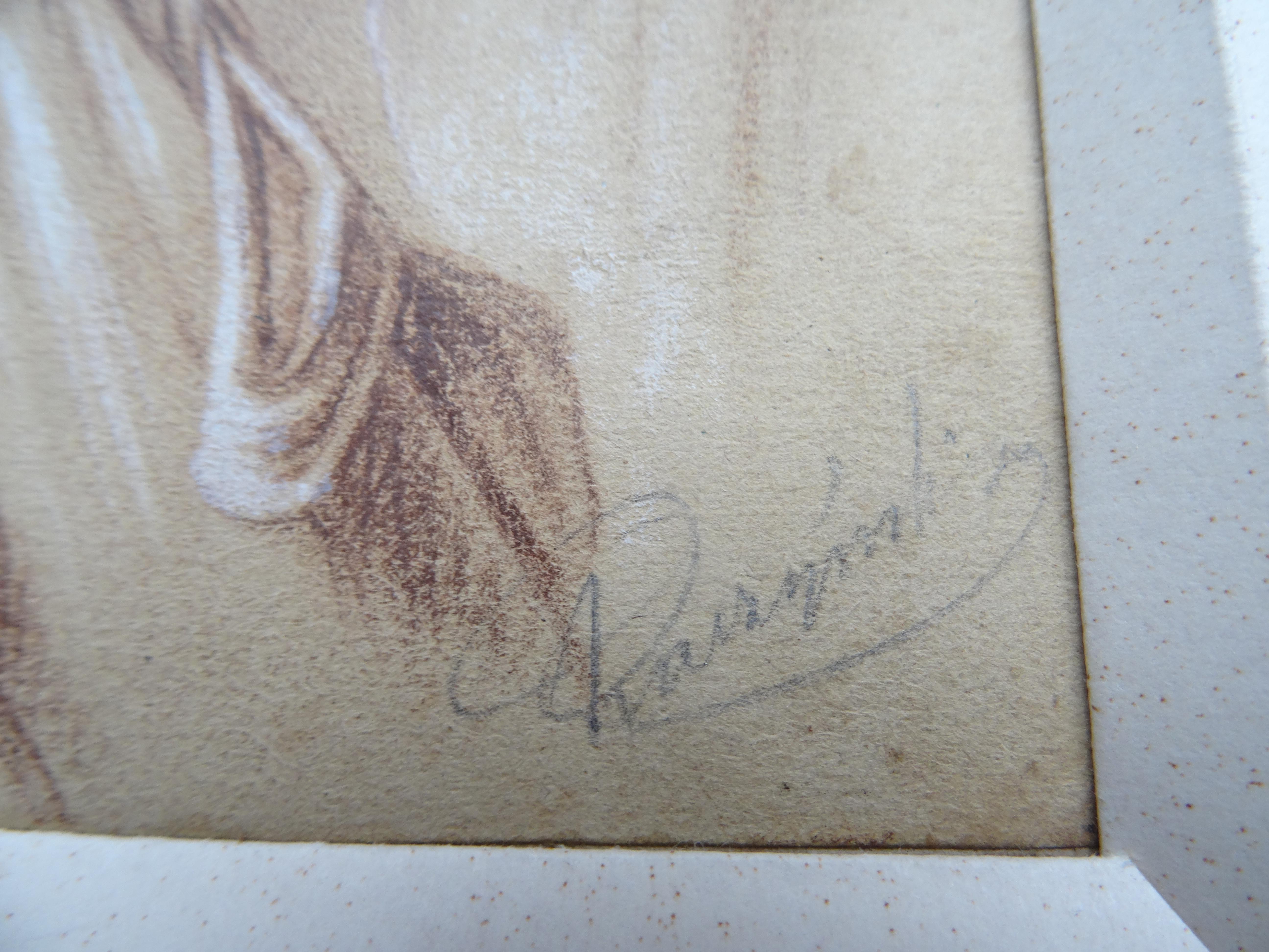 Italienisch. 1871. Papier, Mischtechnik, 20,5x15 cm

