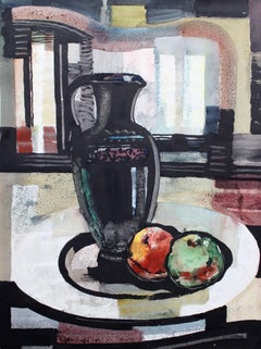 Tasse noire avec pommes. 1971, aquarelle sur papier, 72, 5 x 54 cm