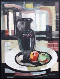 Black mug with apples. 1971, watercolor on paper, 72, 5 x 54 cm