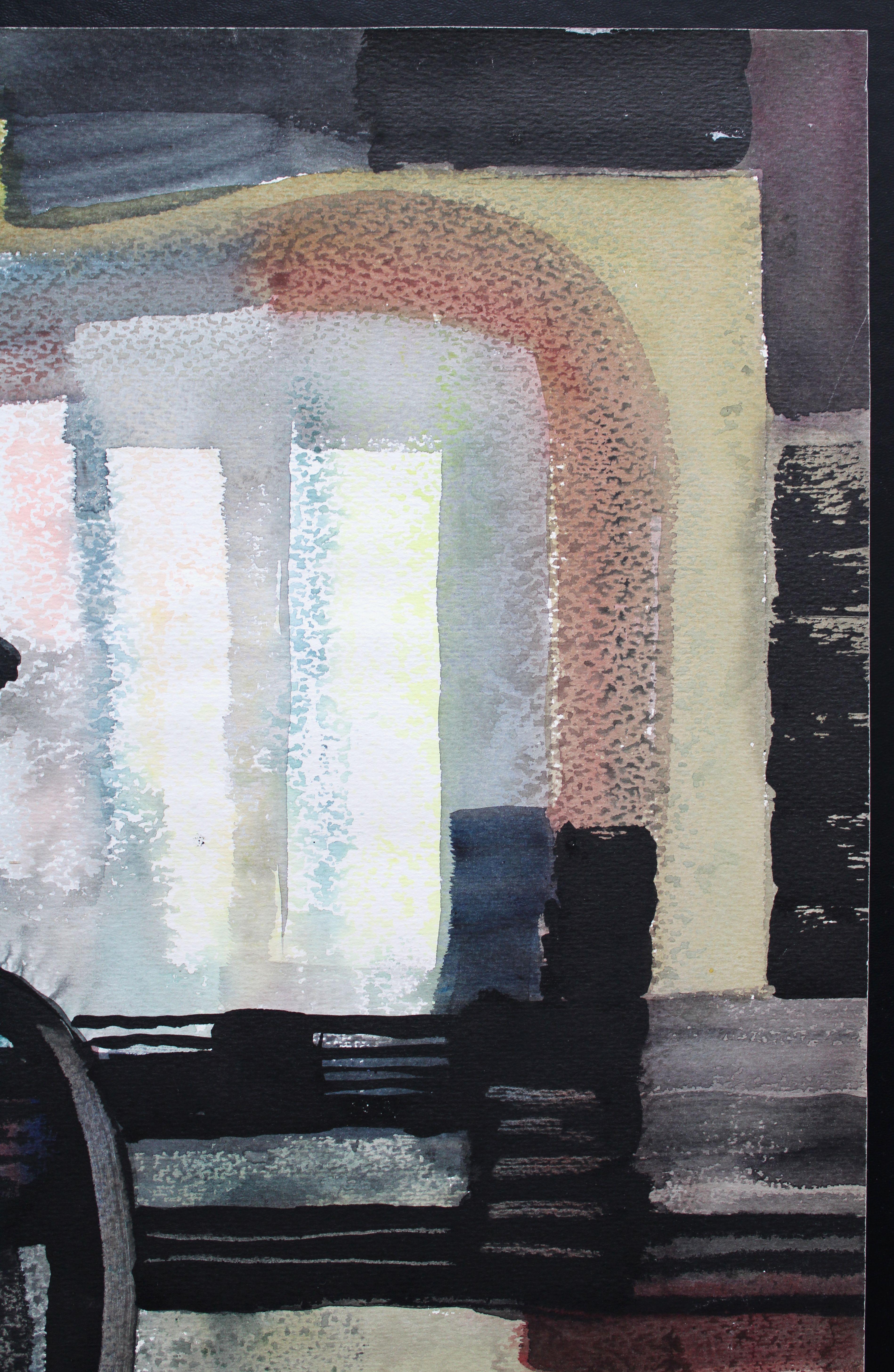 Black mug with apples. 1971, watercolor on paper, 72, 5 x 54 cm For Sale 3