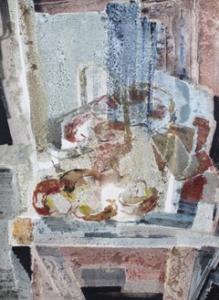 Mushrooms with a basket. 1978, watercolor on paper, 75x55 cm