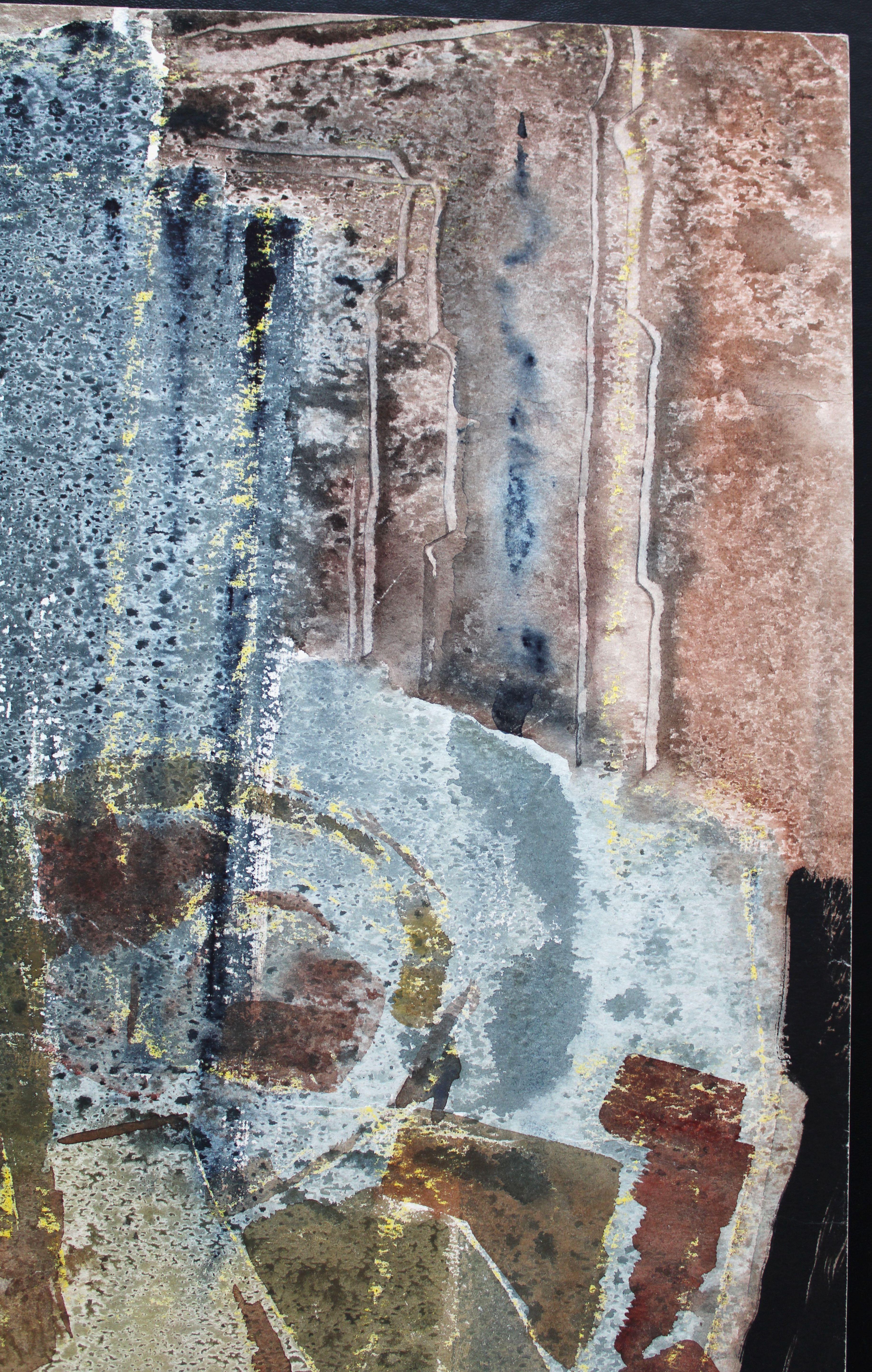 Funghi con cestino. 1978, acquerello su carta, 75x55 cm in vendita 1