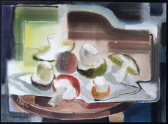 Mushrooms  1980's, watercolor on paper, 54x75 cm