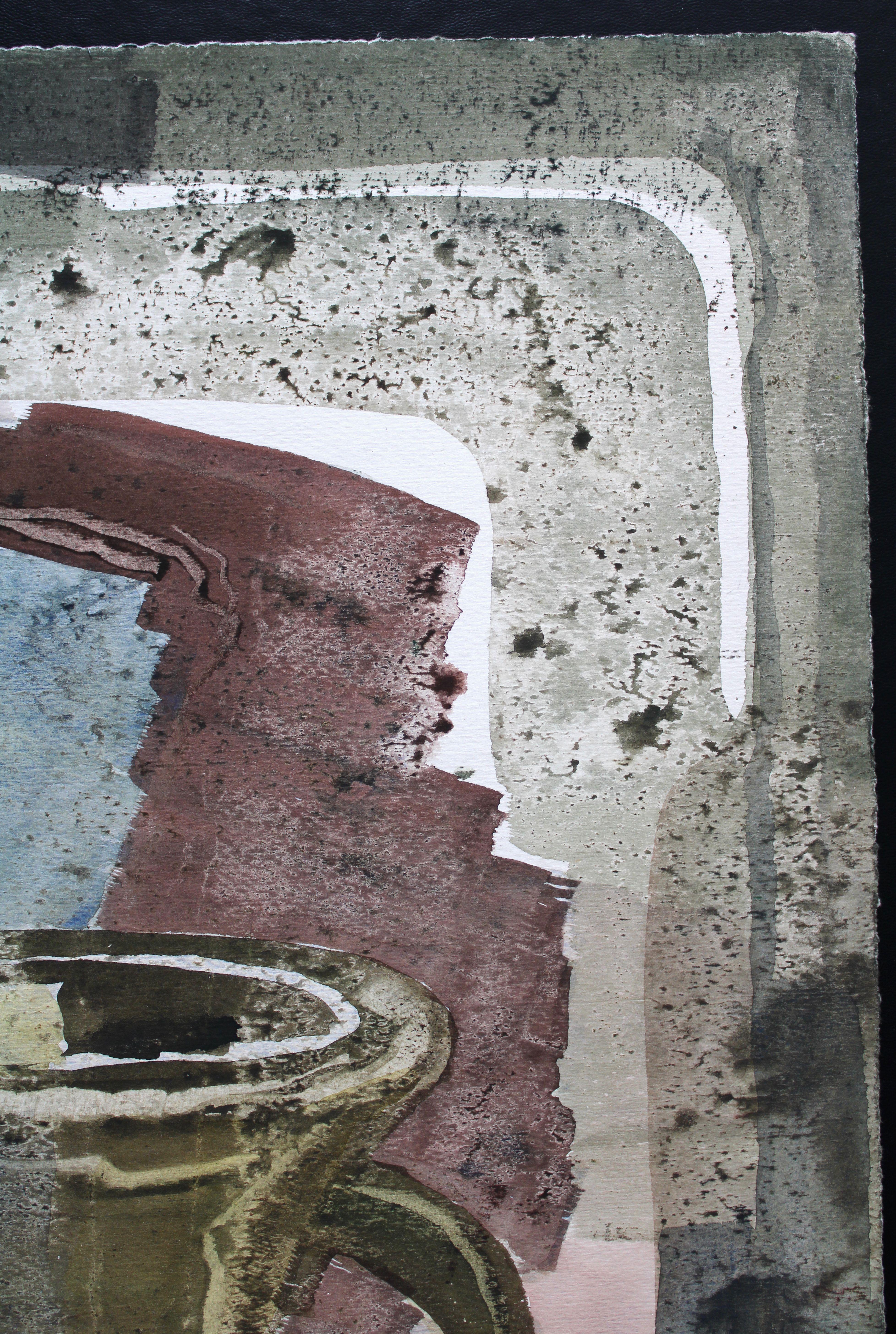 Natura morta con vassoio  Anni '80, acquerello su carta, 75x55 cm in vendita 2