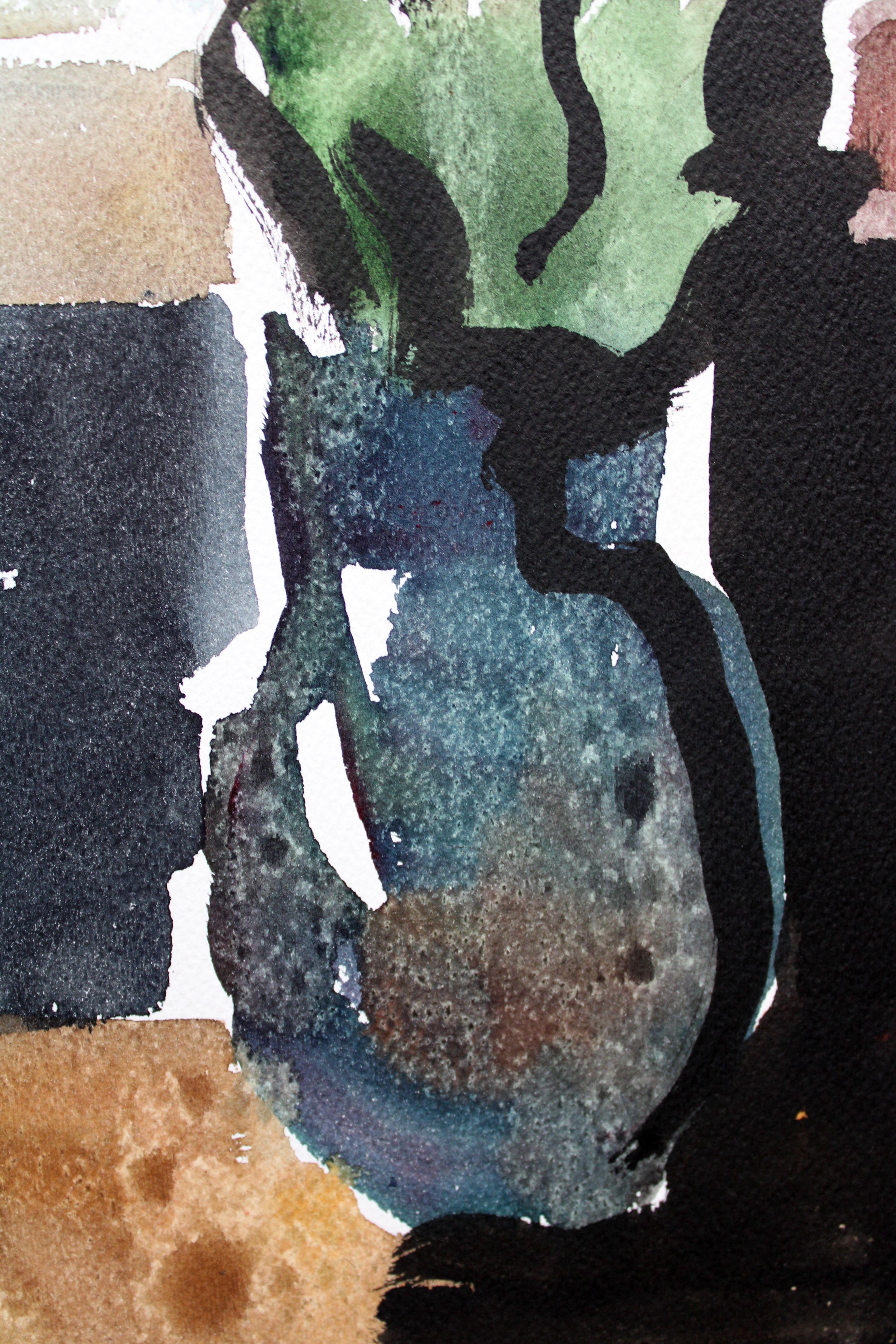 Roses. 1983, watercolor on paper, 75x55 cm For Sale 3