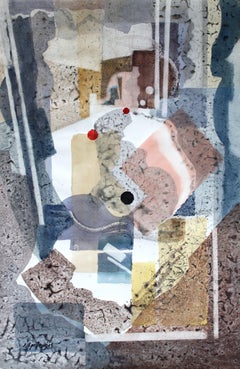 Composition. 27. mai 1992, aquarelle sur papier, 73x48 cm