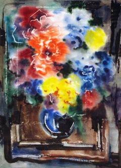 Flores. 1970s. Papel, acuarelas. 75, 5 x 54, 5 cm