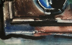 Flowers. 1970s. Paper, watercolors. 75, 5 x 54, 5 cm