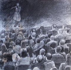 The little violinist. 2021., pencil, paper, 25x25 cm
