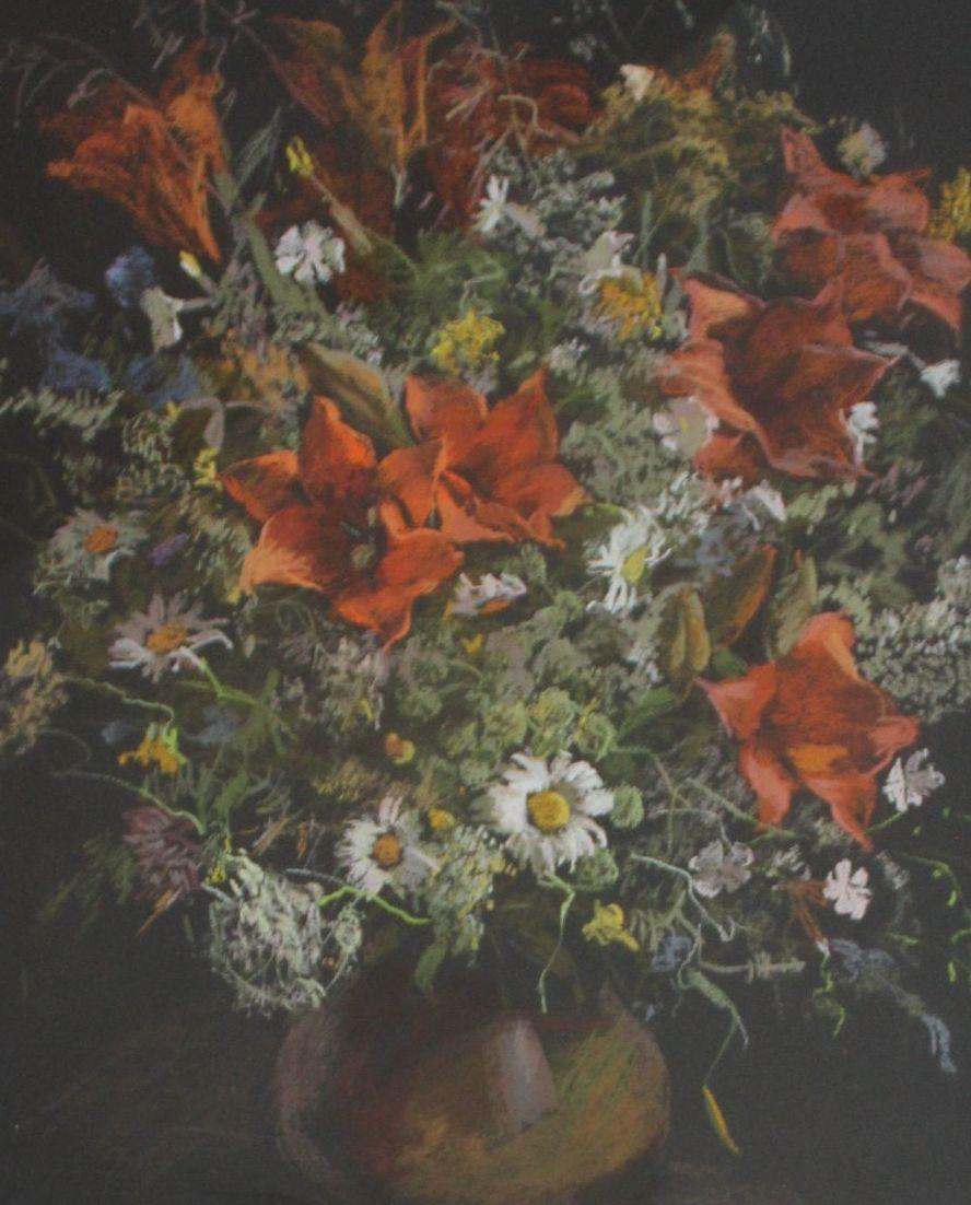 Fleurs dans un vase - Réalisme Art par Rita Valnere